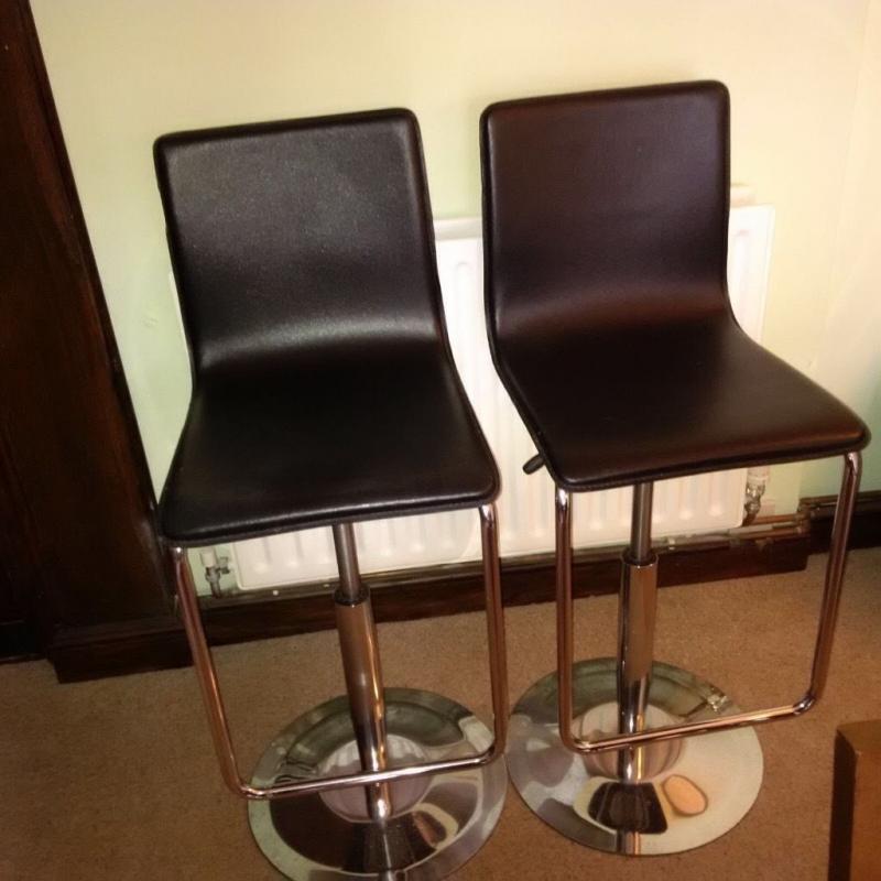 Pair of Black Breakfast Stools