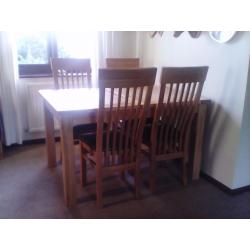 Dining table and 4 chairs