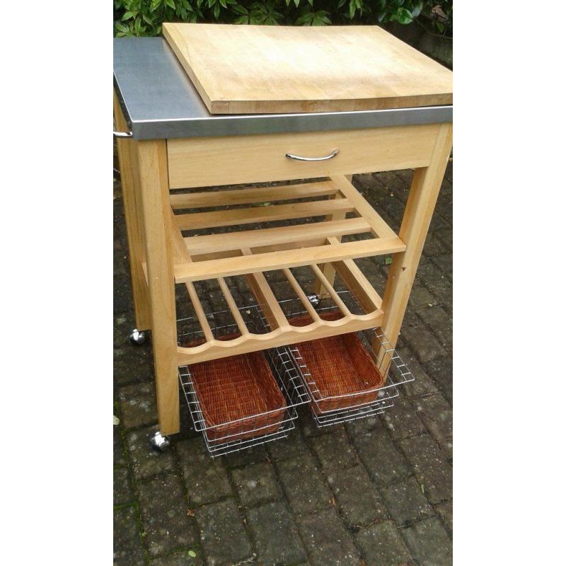 Kitchen butchers trolley