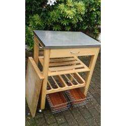 Kitchen butchers trolley