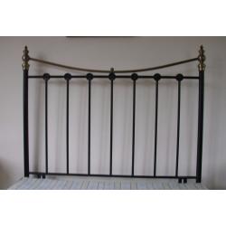 double headboard brass and steel vgc from smoke free home