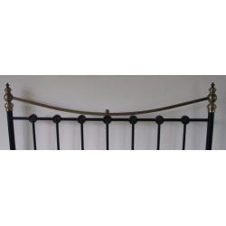 double headboard brass and steel vgc from smoke free home