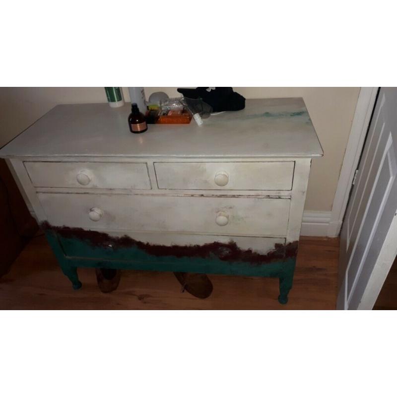 hand painted chest of drawers