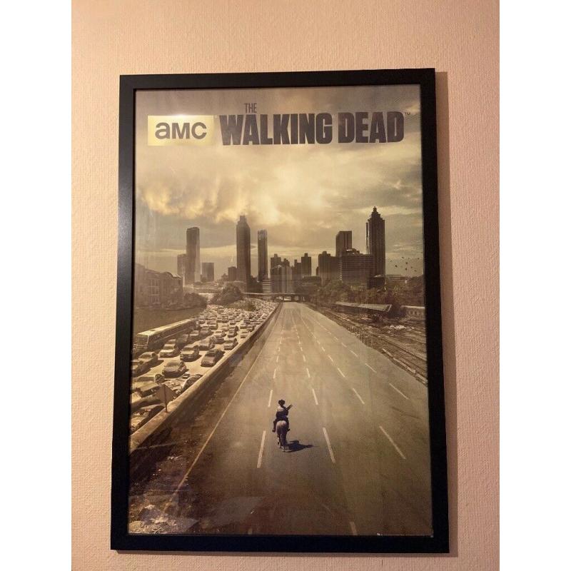 Walking dead season 1 poster in black frame