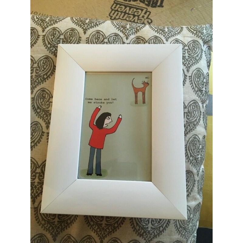 Framed postcard