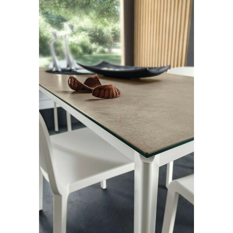 Italian designer extending dining table like new ceramic top 140 - 180 - 220 Calligaris