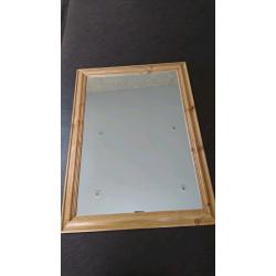 Solid pine mirror