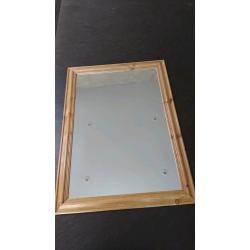 Solid pine mirror