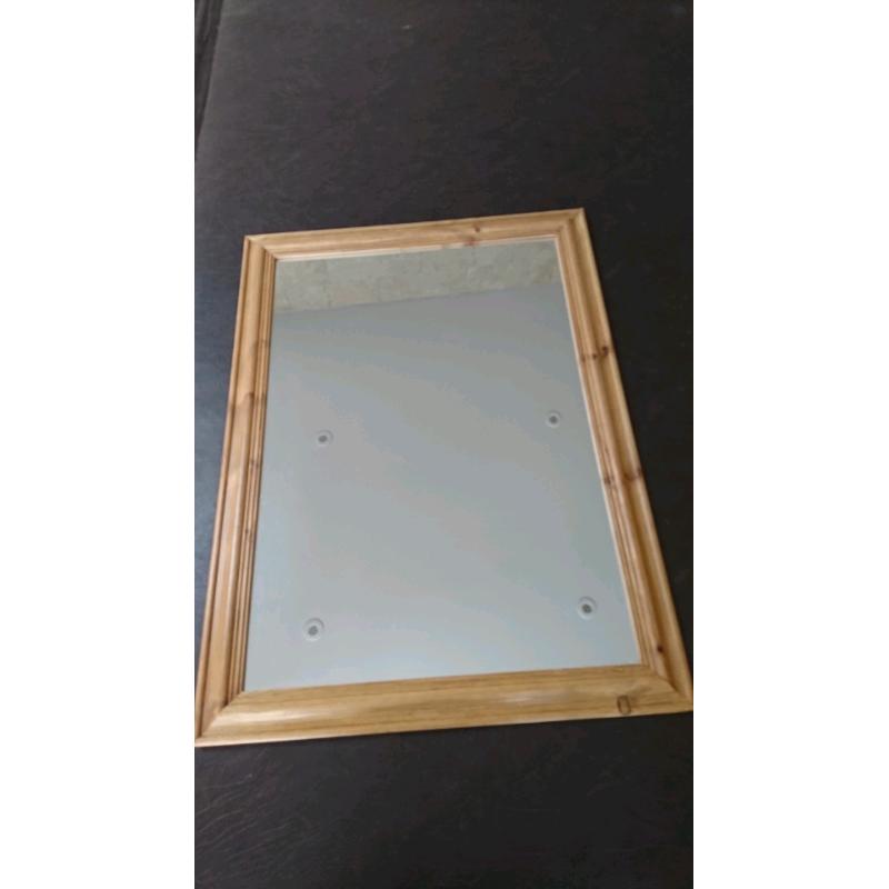 Solid pine mirror